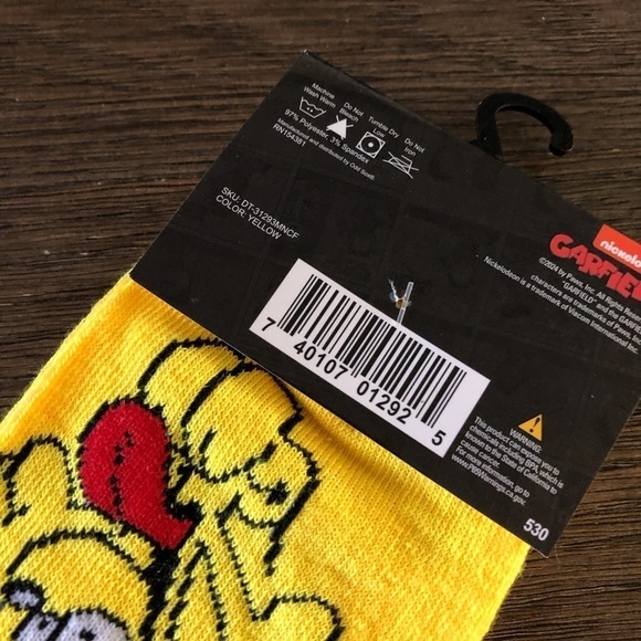 Nickelodeon: Garfield men’s crew socks size 6-12 - Picture 4 of 4